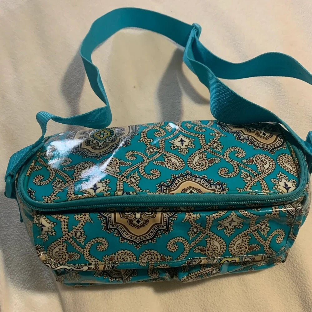 Vera Bradley Totally Turq Cosmetic Makeup Bag